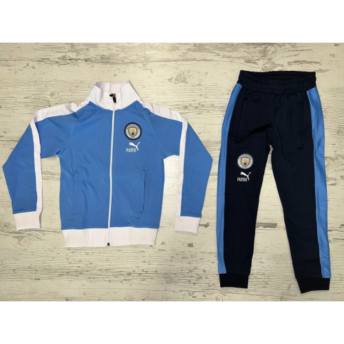 Детски футболен екип Manchester City син с бяло 8086